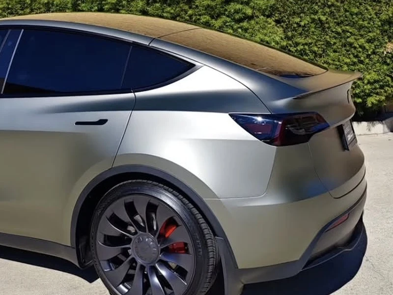 Tesla Model Y Matte Liquid Silver PPF — photo 2 — Hussle Customz Los Angeles