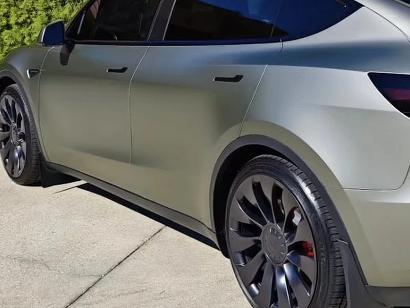 Tesla Model Y Matte Liquid Silver PPF — photo 5 — Hussle Customz Los Angeles