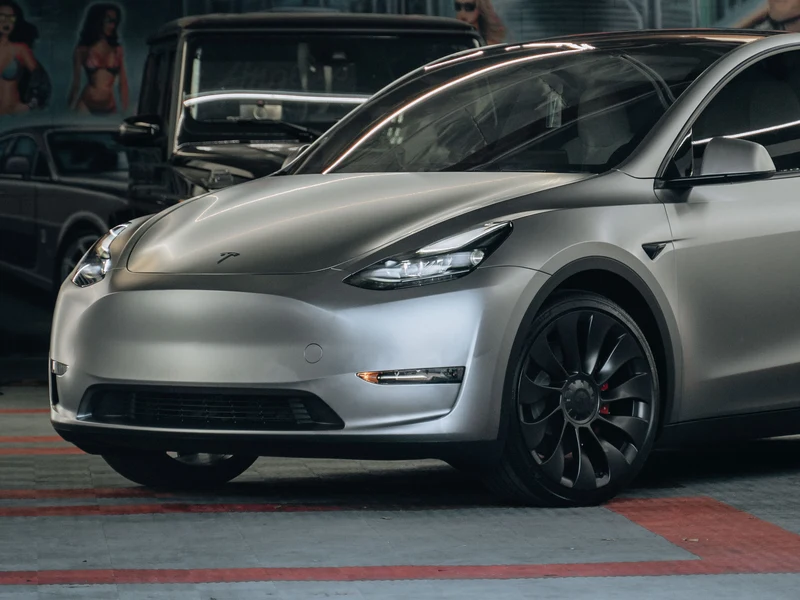 Tesla Model Y — Quicksilver Matte PPF | Hussle Customz